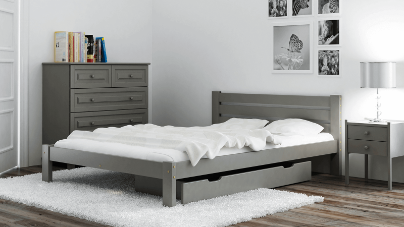 Posteľ masív šedá Ajza 160x200