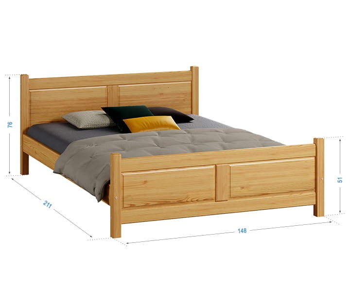 Posteľ borovica Lena 140x200 jelša