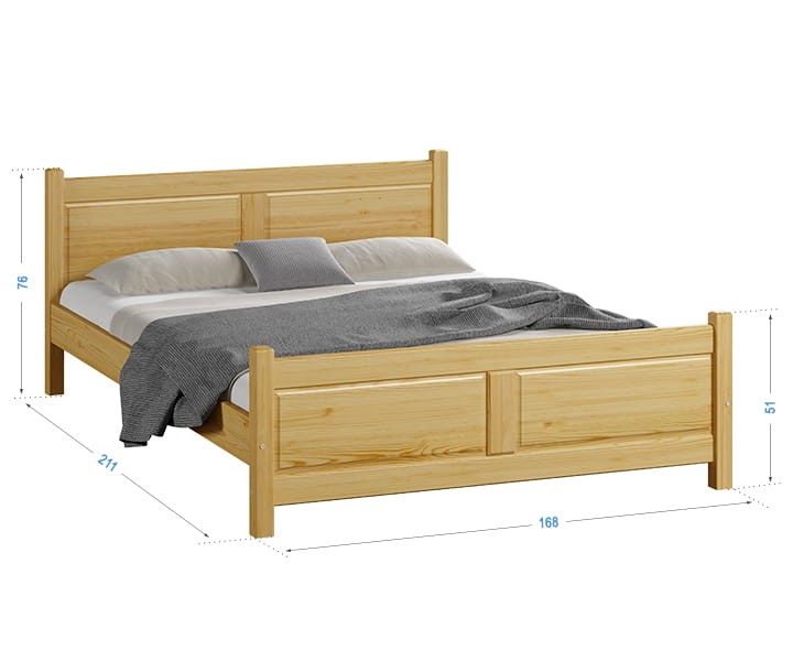 Posteľ borovica Lena 160x200 borovica