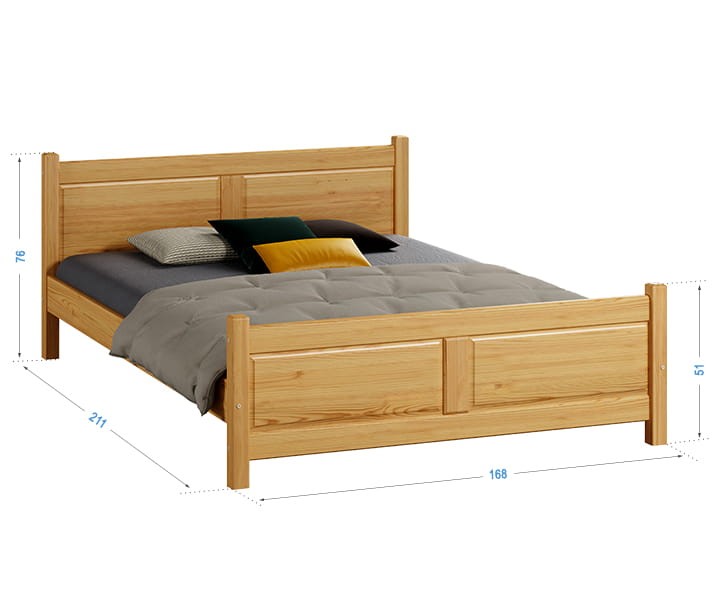 Posteľ borovica Lena 160x200 jelša