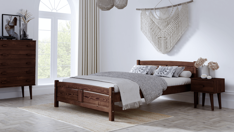 Posteľ borovica Květa 160x200 orech