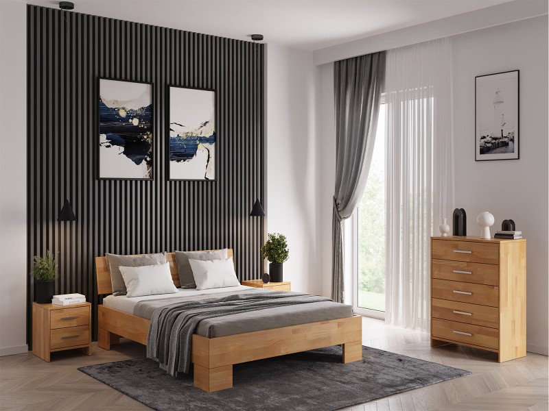 Vysoká posteľ z bukového dreva 180x200 cm Alemria