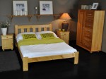 Posteľ z masivu 140x200 Brita jelša s roštom