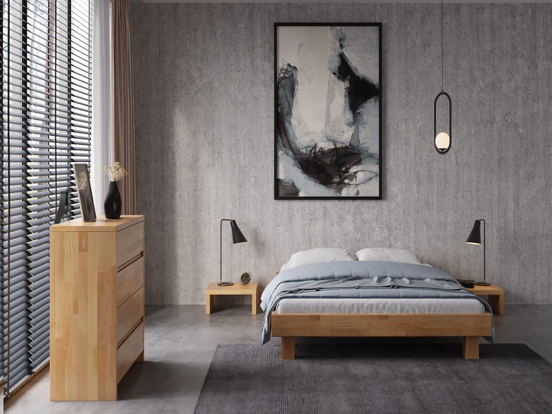 Nočný stolík z masívneho bukového dreva Alicante