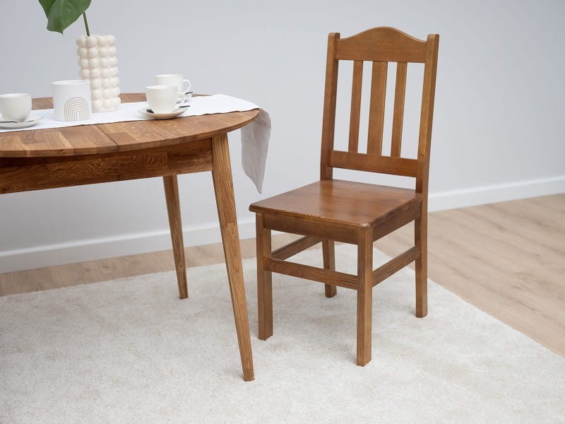 Okrúhly dubový stôl fi120 +35 cm nadstavce Bergen olej intenzívny