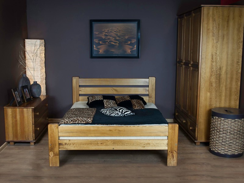 Posteľ z masivu 120x200 Neli dub s roštom
