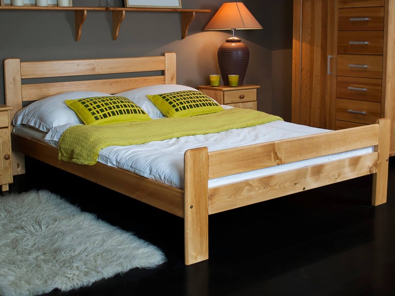 Posteľ z masivu 160x200 Neli jelša s roštom