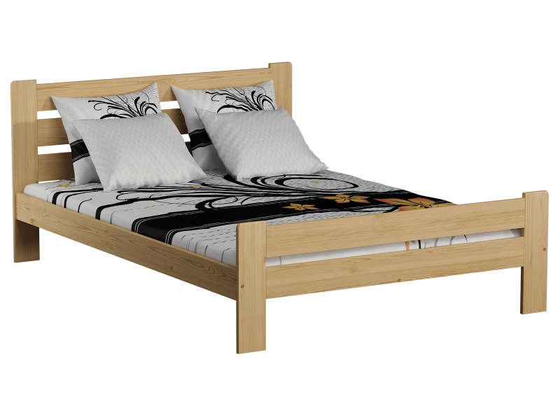 Posteľ z masivu 120x200 Neli borovica s roštom
