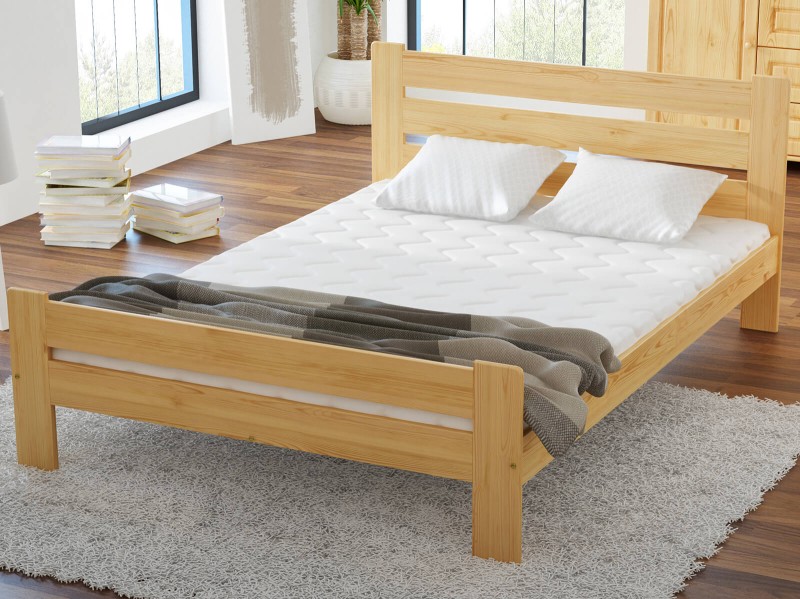Posteľ z masivu 120x200 Neli borovica s roštom