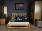 Posteľ z masivu 160x200 Mila dub s roštom