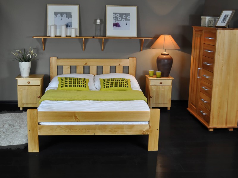 Posteľ z masivu 120x200 Greta jelša s roštom