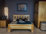 Posteľ z masivu 140x200 Greta dub s roštom