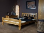 Posteľ z masivu 140x200 Greta dub s roštom