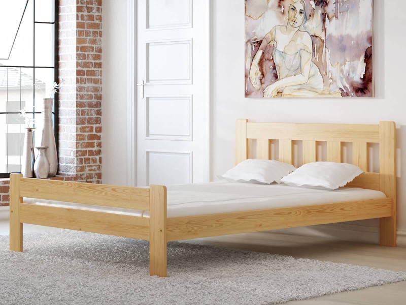 Posteľ z masivu 160x200 Greta borovica s roštom