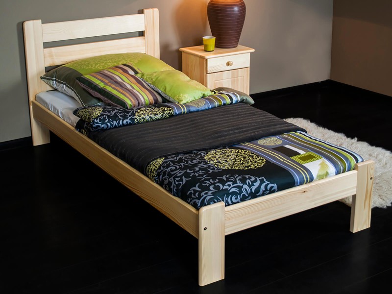 Posteľ z masivu 90x200 Eliza borovica s roštom