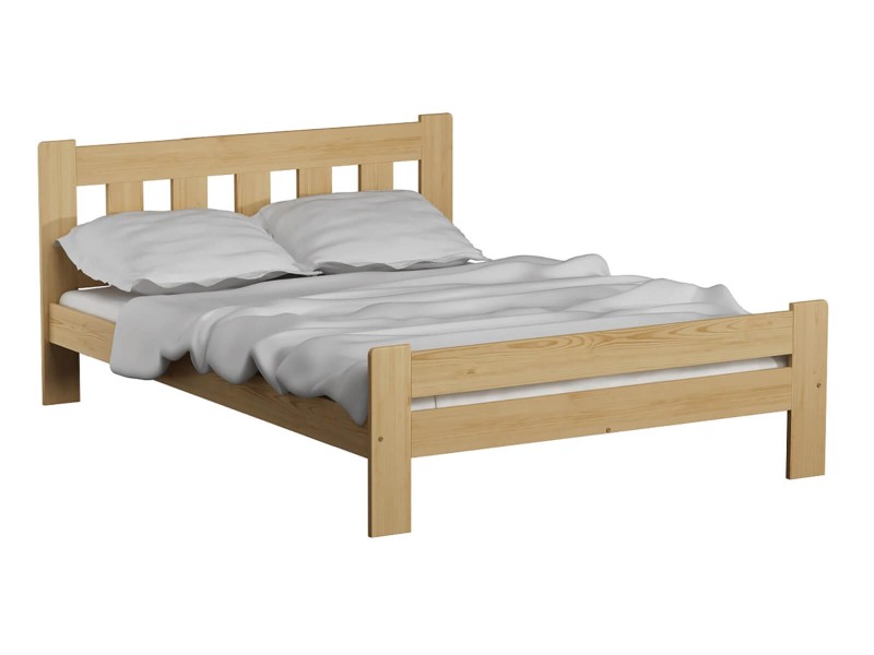 Posteľ z masivu 140x200 Greta borovica s roštom