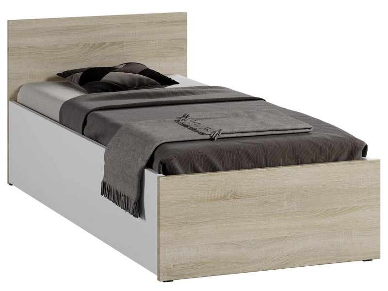 Postel DM1 90x200cm dub sonoma+bílá
