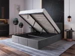 Čalúnená posteľ s úložným priestorom 160x200 TOP Line 7 Grafitová Velvet