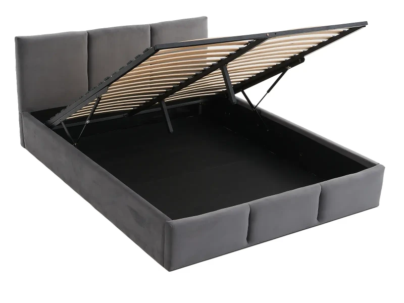 Čalúnená posteľ s úložným priestorom 160x200 TOP Line 7 Grafitová Velvet