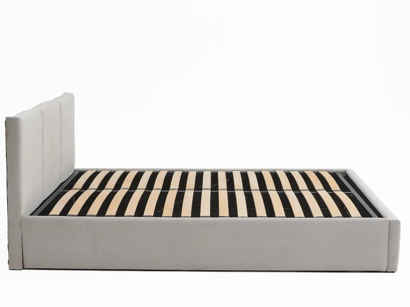 Čalúnená posteľ s úložným priestorom 160x200 TOP Line 7 Šedá Velvet