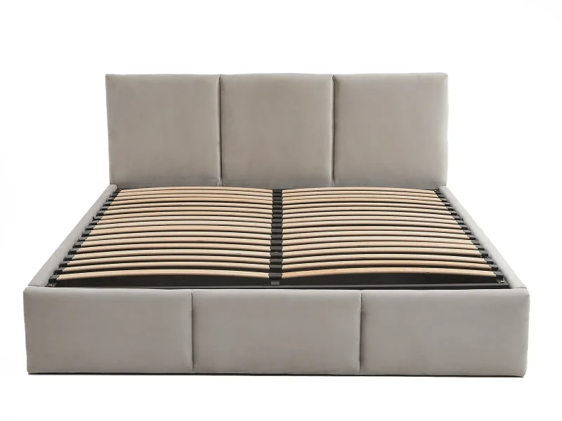 Čalúnená posteľ s úložným priestorom 160x200 TOP Line 7 Šedá Velvet