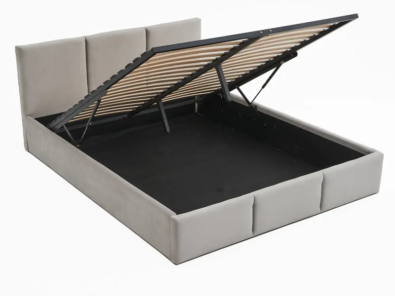 Čalúnená posteľ s úložným priestorom 160x200 TOP Line 7 Šedá Velvet