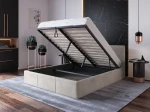 Čalúnená posteľ s úložným priestorom 160x200 TOP Line 7 Šedá Velvet
