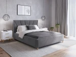 Čalúnená škandinávska posteľ 140x200 Scandi line 3 Grafitová Velvet