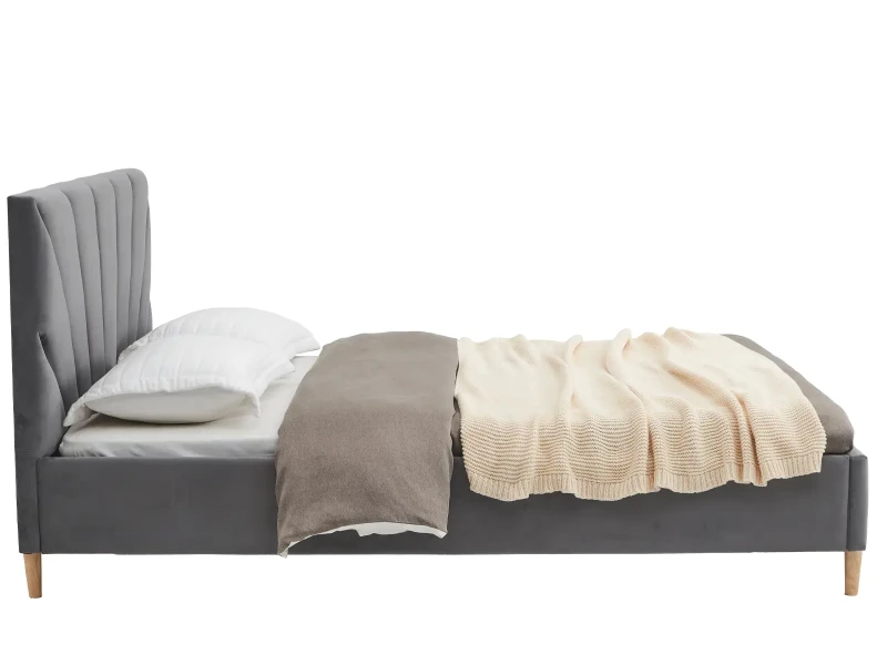 Čalúnená škandinávska posteľ 180x200 Scandi line 3 Grafitová Velvet