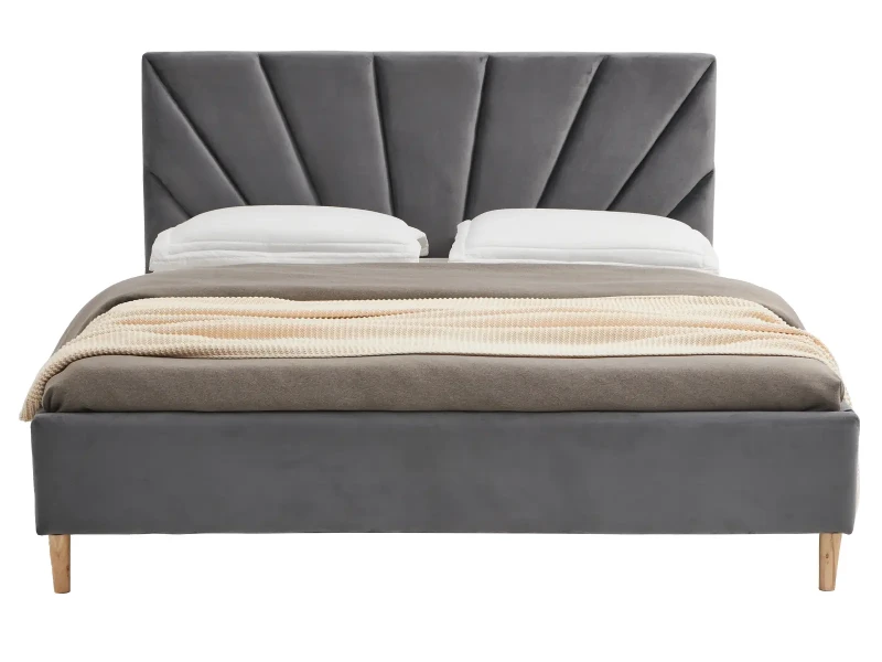 Čalúnená škandinávska posteľ 180x200 Scandi line 3 Grafitová Velvet