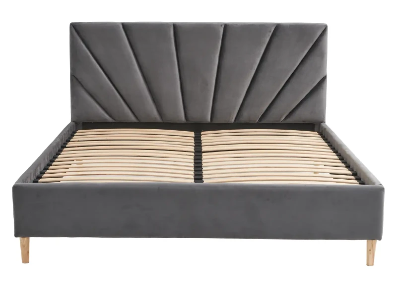 Čalúnená škandinávska posteľ 180x200 Scandi line 3 Grafitová Velvet