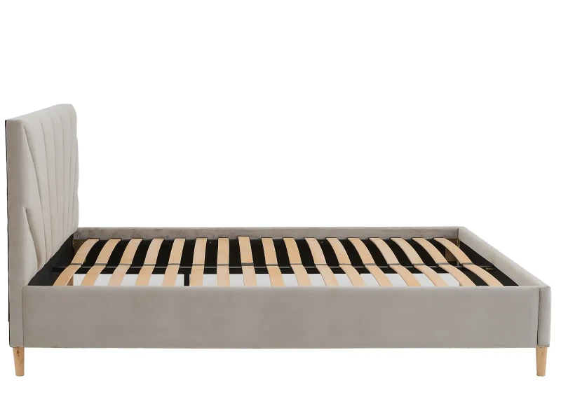 Čalúnená škandinávska posteľ 160x200 Scandi line 3 Šedá Velvet