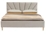 Čalúnená škandinávska posteľ 160x200 Scandi line 3 Šedá Velvet