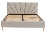 Čalúnená škandinávska posteľ 160x200 Scandi line 3 Šedá Velvet