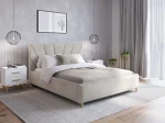 Čalúnená škandinávska posteľ 160x200 Scandi line 3 Šedá Velvet