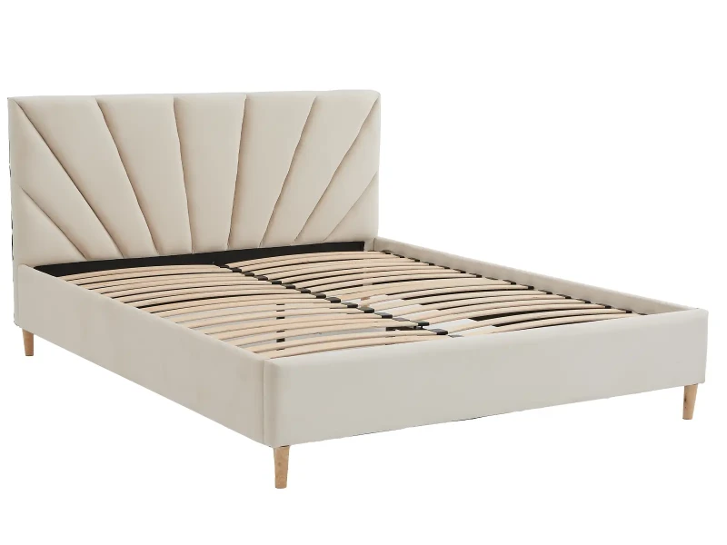 Čalúnená škandinávska posteľ 180x200 Scandi line 3 Béžová Velvet