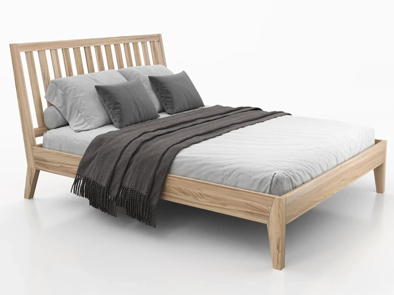 Drevená buková posteľ 160x200 Beskid 01 buk prírodný