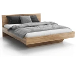 Levitujúca posteľ 140x200 z nábytkovej dosky, dub craft DM2