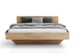 Levitujúca posteľ 140x200 z nábytkovej dosky, dub craft DM2