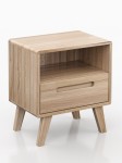 Nočný stolík z bukového dreva Beskid Prírodný Buk