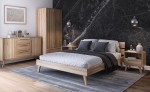 Drevená buková posteľ 160x200 Beskid 02 buk prírodný