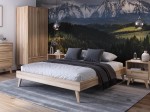 Posteľ bez čela 140x200 drevený buk Beskid 04 buk prírodný