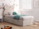 Čalúnená detská posteľ 90x200 s roštom, Béžovy Velvet Kids Line 1 Medvedík