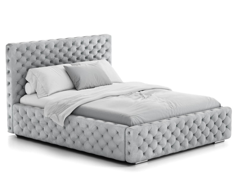 Čalúnená posteľ s úložným priestorom 180x200 šedá PRO line 15