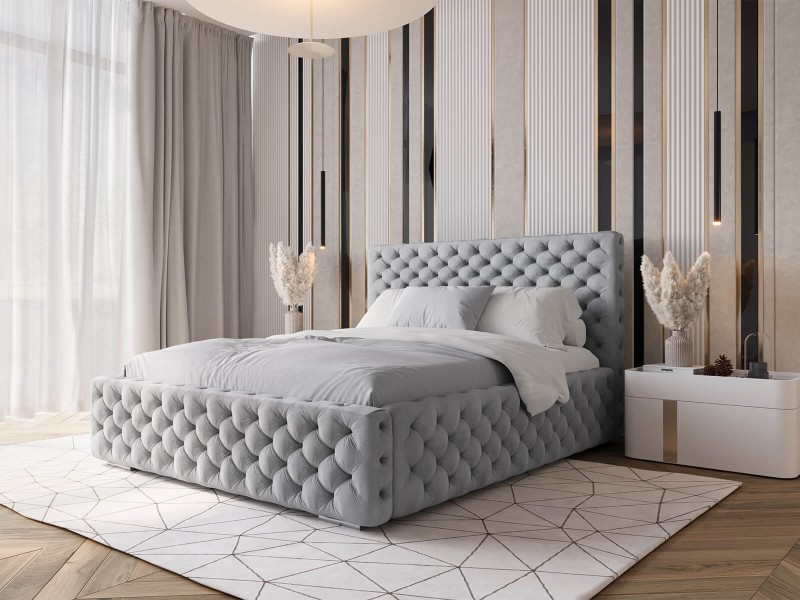 Čalúnená posteľ s úložným priestorom 180x200 šedá PRO line 15