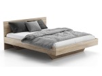 Levitujúca posteľ 160x200 z nábytkovej dosky, dub sonoma DM2