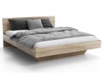 Levitujúca posteľ 160x200 z nábytkovej dosky, dub sonoma DM2