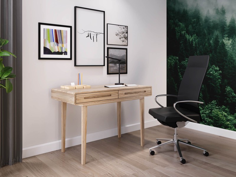 Písací stôl z bukového dreva Beskid, Prírodný Buk