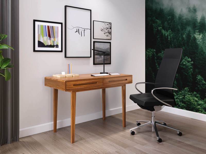 Písací stôl z bukového dreva Beskid, Rustikálny Dub