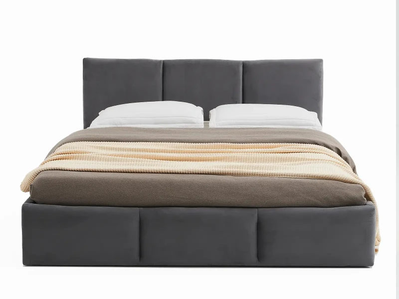 Čalúnená posteľ s úložným priestorom 120x200 TOP Line 7 Grafitová Velvet